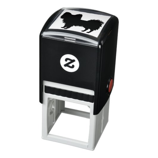 Papillon Speelgoed Breed Dog Silhouette Zelfinktende Stempel (Product)