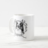 Papillon T-shirt Koffiemok (Voorkant links)