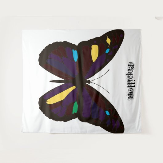 Papillon Tapestry Wandkleed (Voorkant (horizontaal))