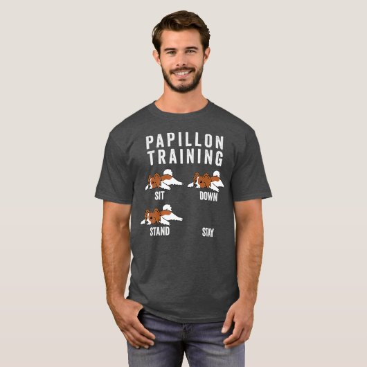 Papillon Training Dog Premium T-shirt (Voorkant volledig)
