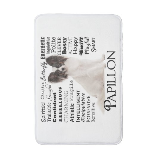Papillon Traits Bath Mat (Voorkant Verticaal)