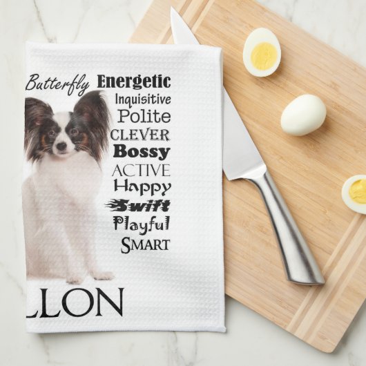 Papillon Traits Kitchen Towel Theedoek (Quarter Fold)