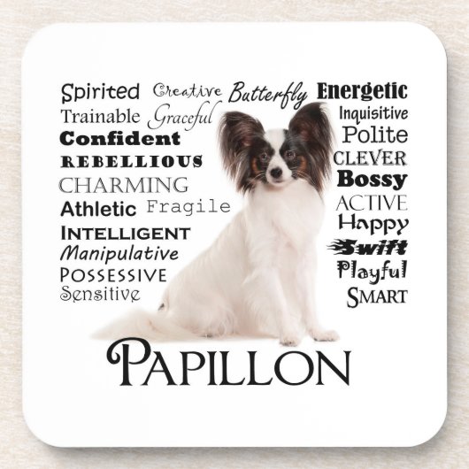 Papillon Traits Onderzetter set (Voorkant)