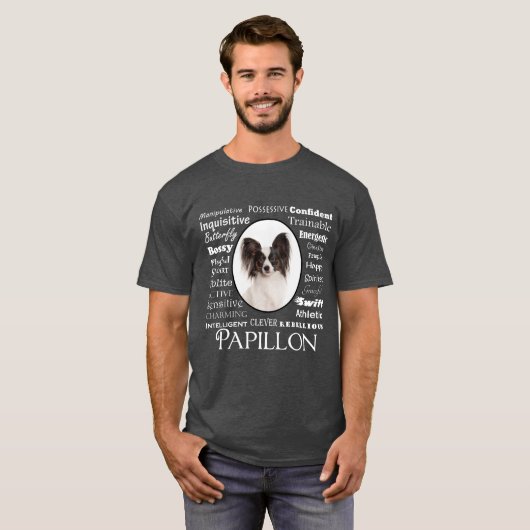 Papillon Traits T-Shirt (Voorkant volledig)