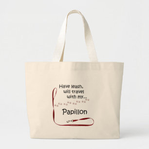 Papillon Travel Leash Grote Tote Bag