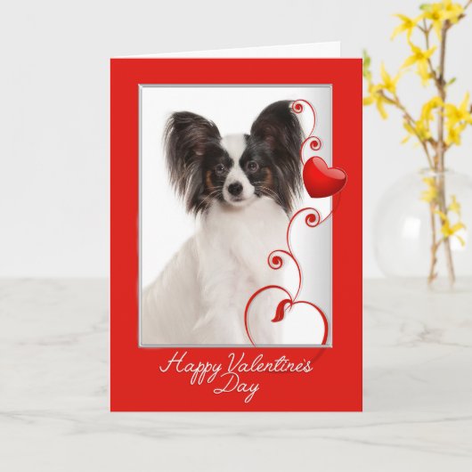 Papillon Valentijnsdagkaart Kaart (Gele Bloem)