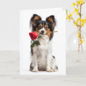 Papillon Valentine – Graceful Love & Devotion Kaart (Gele Bloem)