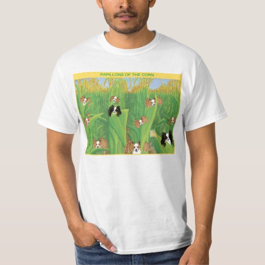 Papillon van de maïs (wit) t-shirt (Voorkant)