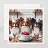 Papillon verjaardagskaart, Papillon kaart, Papillo Kaart (Voorkant / Achterkant)