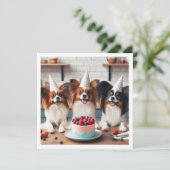 Papillon verjaardagskaart, Papillon kaart, Papillo Kaart (Staand voorkant)