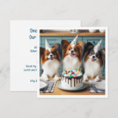 Papillon verjaardagskaart, Papillon kaart, Papillo Kaart (Voorkant / Achterkant)