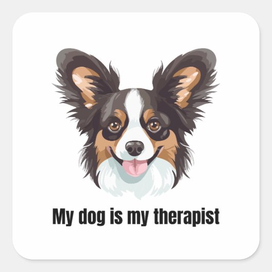 Papillon Vierkante Sticker (Voorkant)