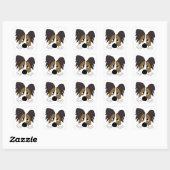 papillon vierkante sticker (Vel)