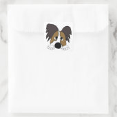 papillon vierkante sticker (Tas)