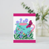 papillon vlinder briefkaart (Staand voorkant)