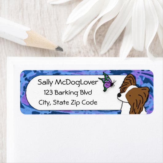 Papillon vlinderhond etiket (Insitu)