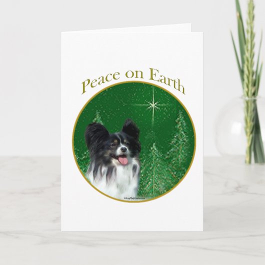 Papillon Vrede Feestdagen Kaart (Voorkant)