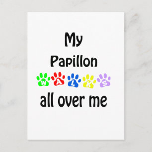 Papillon wandelingen ontwerp briefkaart