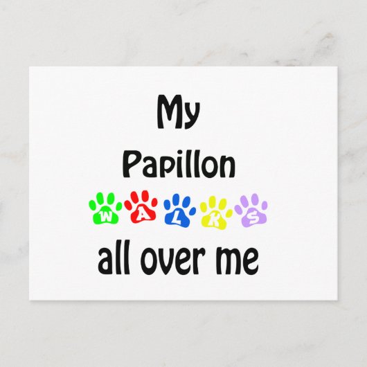 Papillon wandelingen ontwerp briefkaart (Voorkant)