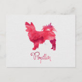 Papillon-Waterverf Briefkaart (Voorkant)