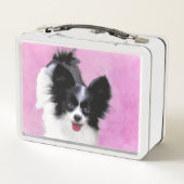 Papillon (wit en zwart) schilderen - Dog Art (Achterkant)