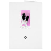 Papillon (wit en zwart) schilderen - Dog Art (Achterkant)