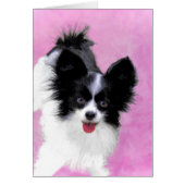 Papillon (wit en zwart) schilderen - Dog Art (Voorkant)
