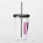 Papillon (wit en zwart) schilderen - Dog Art Acryl Drinkbeker (Rechts)