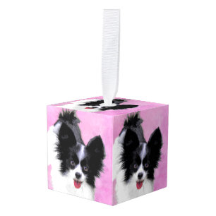Papillon (wit en zwart) schilderen - Dog Art Decoratie