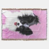 Papillon (wit en zwart) schilderen - Dog Art Deken (Voorkant)