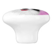 Papillon (wit en zwart) schilderen - Dog Art Keramische Knop (Zijkant)