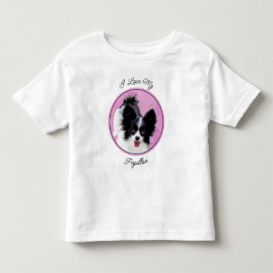 Papillon (wit en zwart) schilderen - Dog Art Kinder Shirts