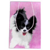 Papillon (wit en zwart) schilderen - Dog Art Medium Cadeauzakje (Achterkant)