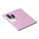 Papillon (wit en zwart) schilderen - Dog Art Notitieblok (Schuin)