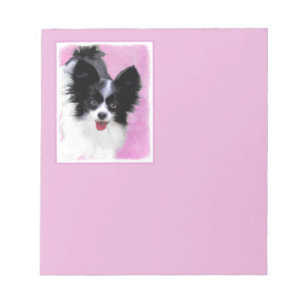 Papillon (wit en zwart) schilderen - Dog Art Notitieblok