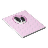 Papillon (wit en zwart) schilderen - Dog Art Notitieblok (Schuin)