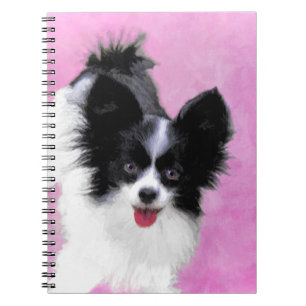 Papillon (wit en zwart) schilderen - Dog Art Notitieboek