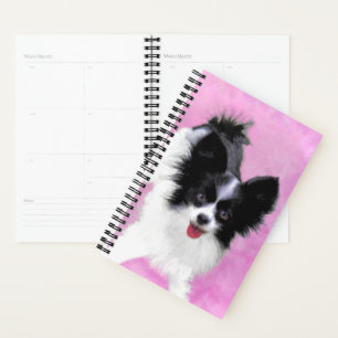 Papillon (wit en zwart) schilderen - Dog Art Planner