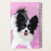 Papillon (wit en zwart) schilderen - Dog Art Planner (Achterkant)