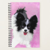 Papillon (wit en zwart) schilderen - Dog Art Planner (Voorkant)