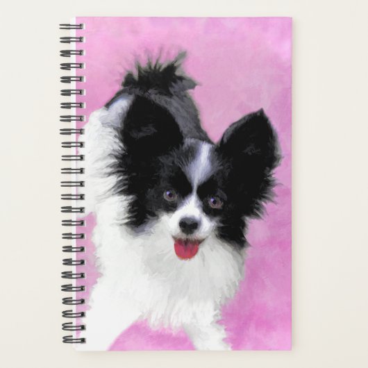 Papillon (wit en zwart) schilderen - Dog Art Planner (Voorkant)