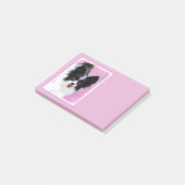 Papillon (wit en zwart) schilderen - Dog Art Post-it® Notes (Schuin)