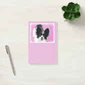 Papillon (wit en zwart) schilderen - Dog Art Post-it® Notes (Kantoor)