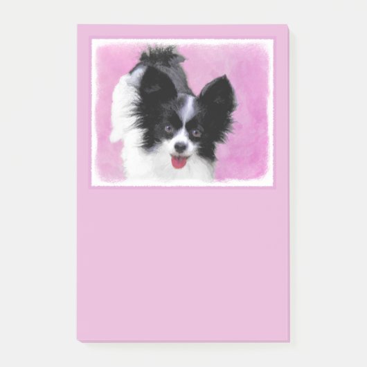 Papillon (wit en zwart) schilderen - Dog Art Post-it® Notes (Voorkant)