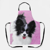 Papillon (wit en zwart) schilderen - Dog Art Schort (Voorkant)