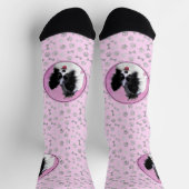 Papillon (wit en zwart) schilderen - Dog Art Sokken (Top)