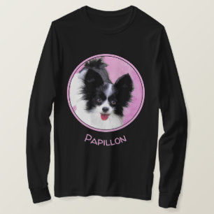 Papillon (wit en zwart) schilderen - Dog Art T-shirt