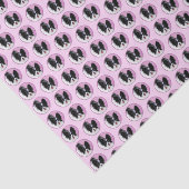 Papillon (wit en zwart) schilderen - Dog Art Tissuepapier (Detail)