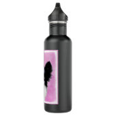 Papillon (wit en zwart) schilderen - Dog Art Waterfles (Rechts)