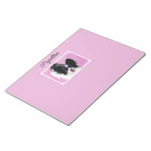 Papillon (wit en zwart) schilderen - gedenkteken notitieblok (Schuin)